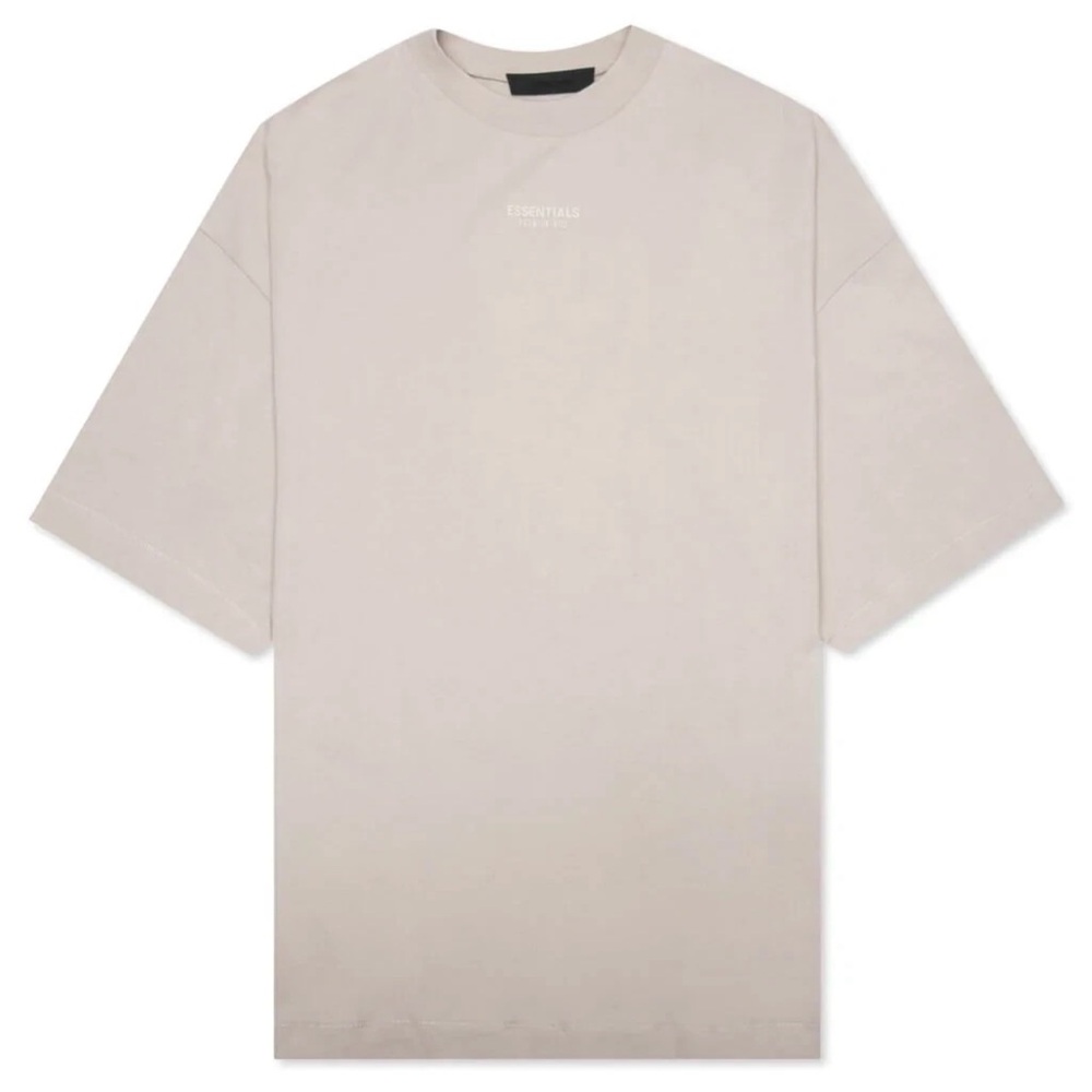 Essentials Fear Of God Mens Silver Cloud T-Shirt Size Medium